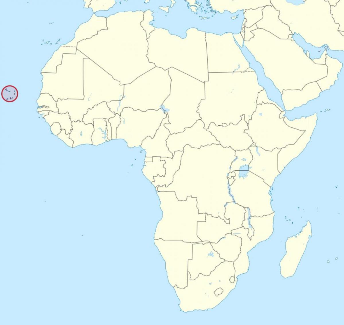 Cape verde xəritədə Afrika